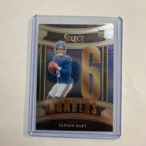 🔥Select 2025 Jaxson Dart  Numbers Rookie Card